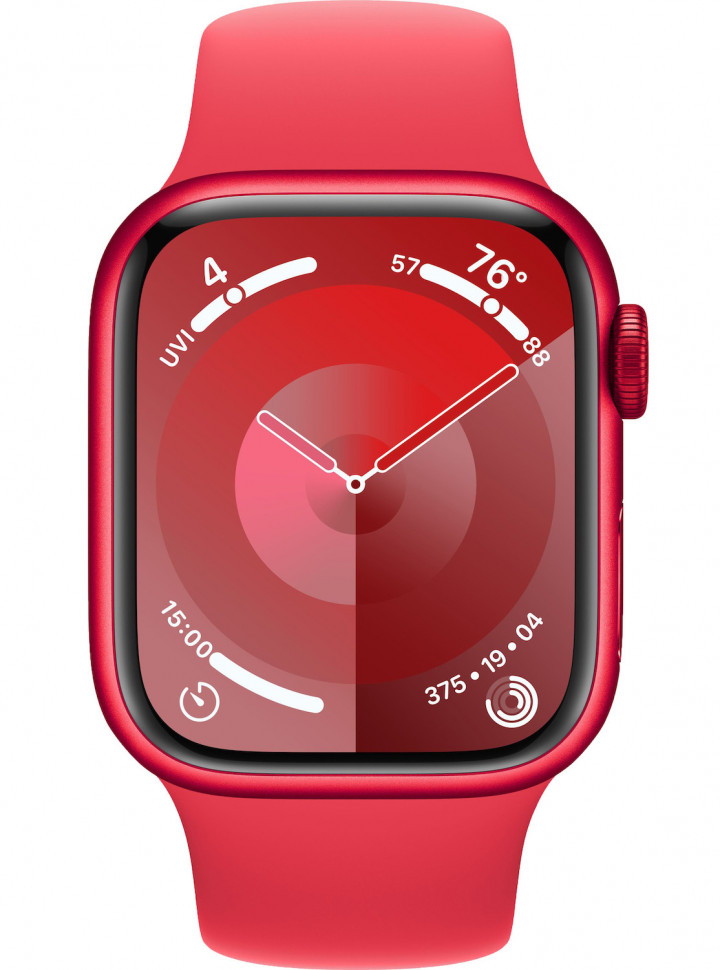 Умные часы Apple Watch Series 9 45mm Red Aluminum Case with Red Sport Band (M/L)