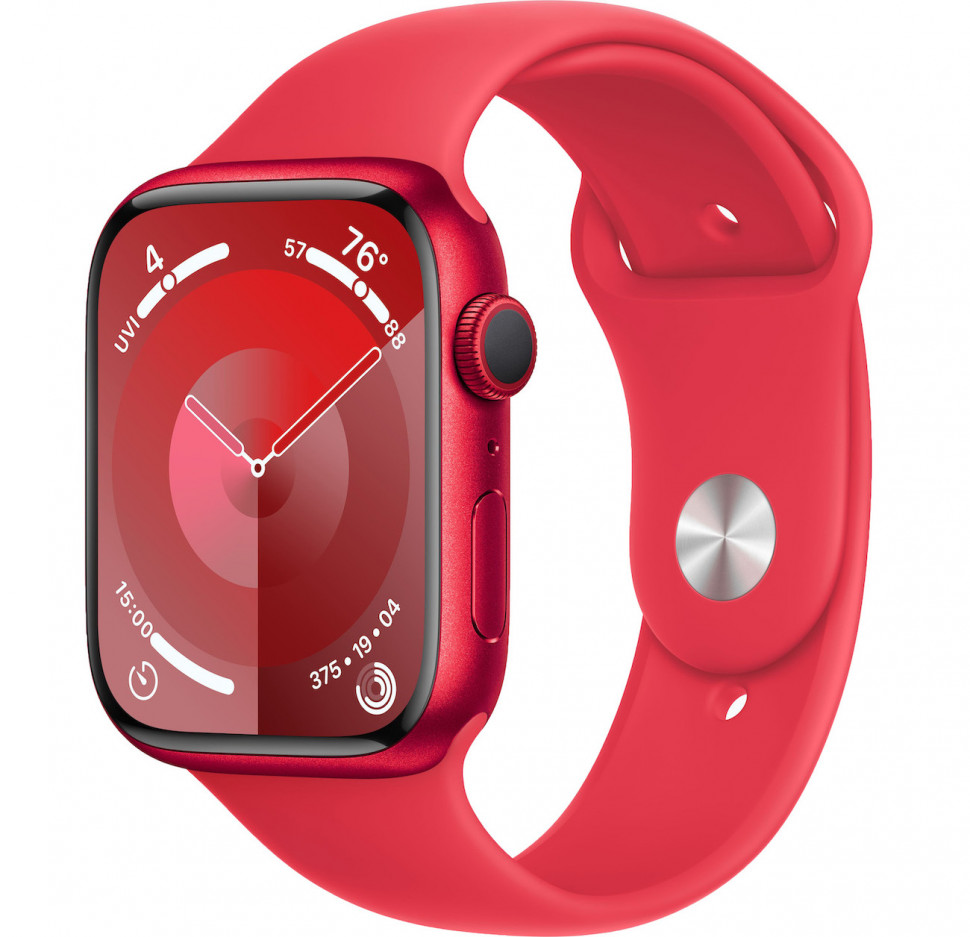 Умные часы Apple Watch Series 9 45mm Red Aluminum Case with Red Sport Band (M/L)
