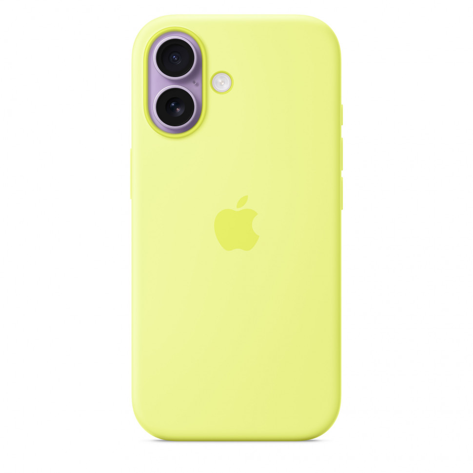 Чехол защитный Apple Silicone Case with MagSafe для iPhone 17 Neon Yellow