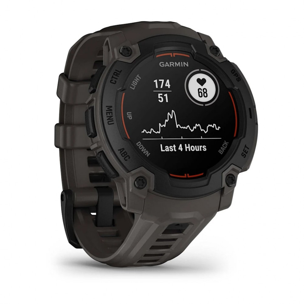 Умные часы Garmin Instinct E 45mm Black with Charcoal Band (010-02933-00)