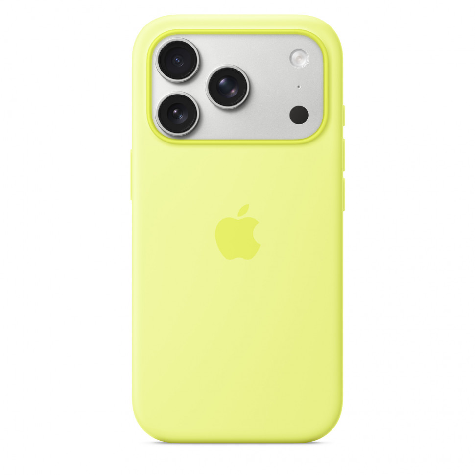Чехол защитный Apple Silicone Case with MagSafe для iPhone 17 Pro Neon Yellow
