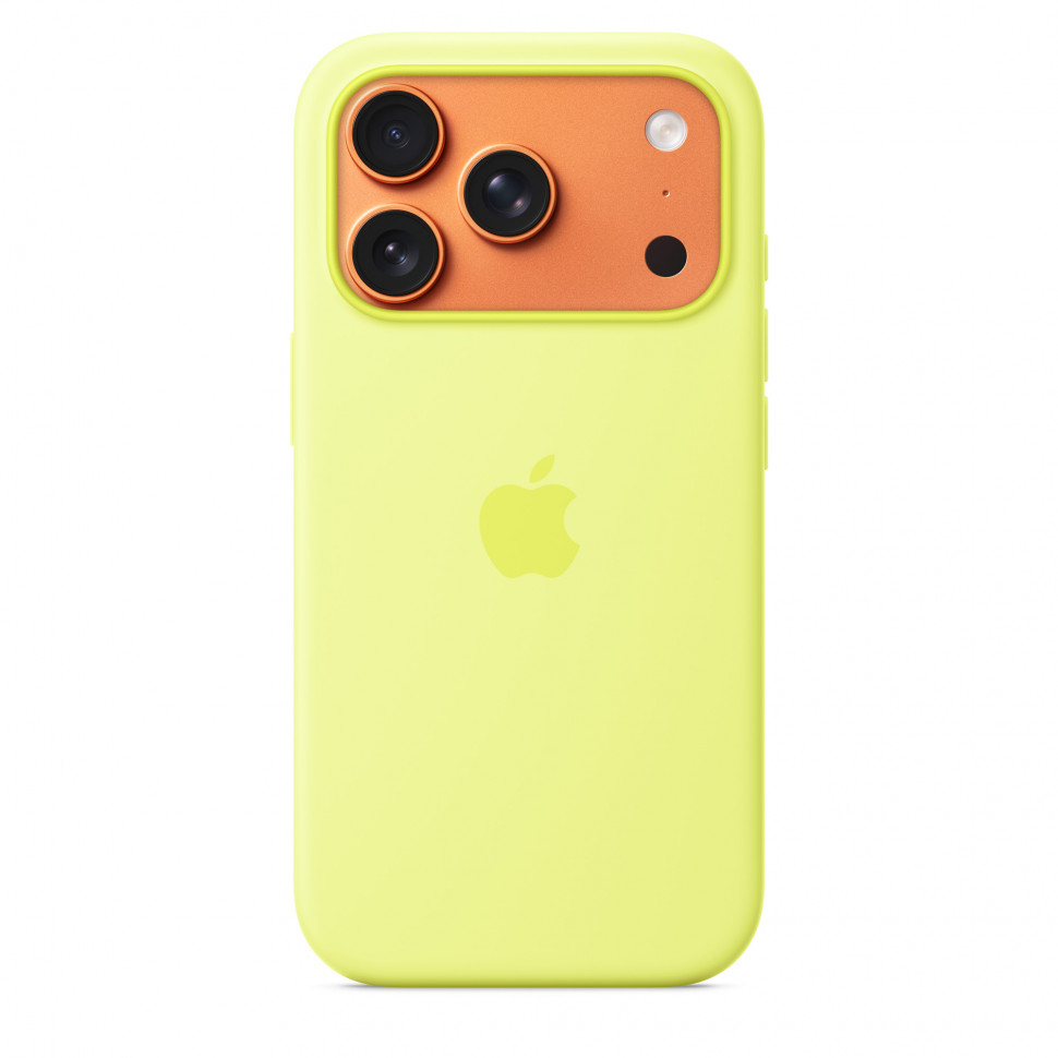 Чехол защитный Apple Silicone Case with MagSafe для iPhone 17 Pro Neon Yellow