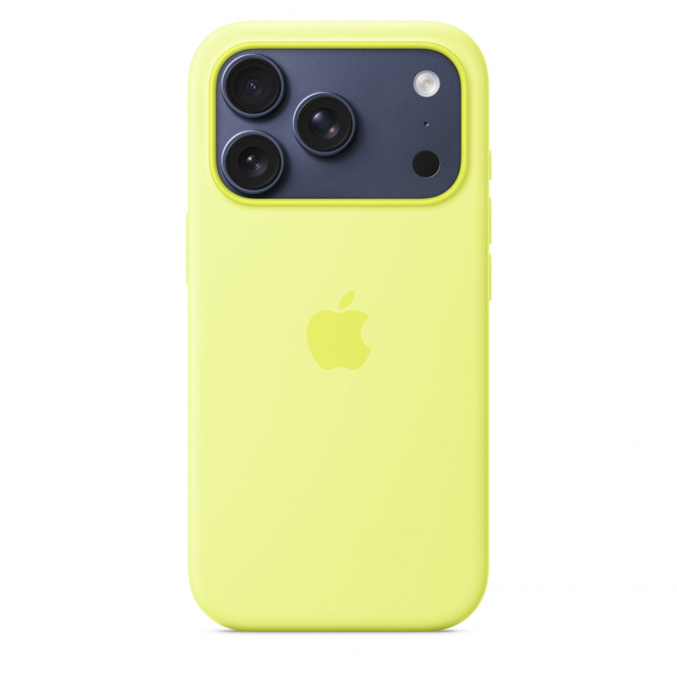 Чехол защитный Apple Silicone Case with MagSafe для iPhone 17 Pro Neon Yellow