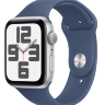 Умные часы Apple Watch SE 2024 44mm Silver Aluminum Case with Denim Sport Band (M/L)