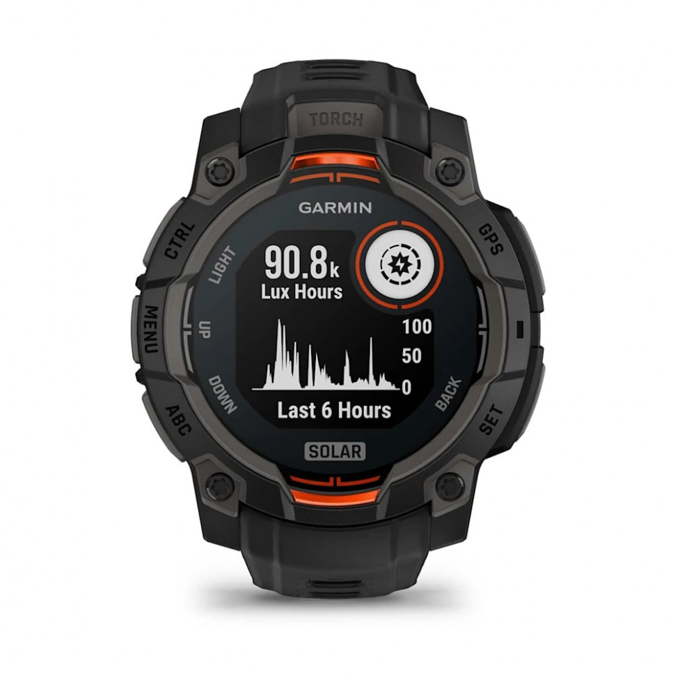 Умные часы Garmin Instinct 3 45mm SOLAR Black with Black Band (010-02934-00)