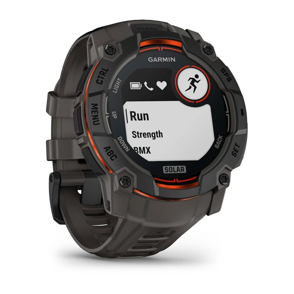 Умные часы Garmin Instinct 3 50mm SOLAR Black with Charcoal Band (010-02935-00)
