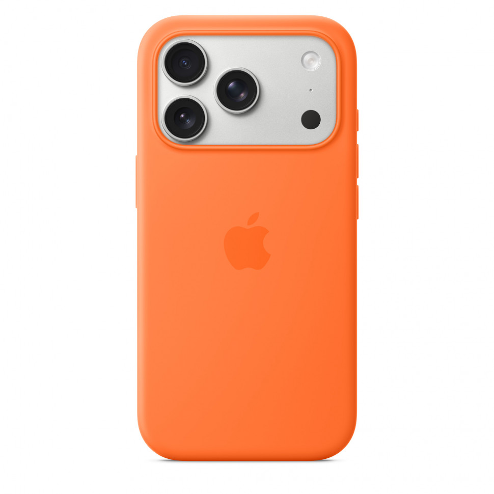 Чехол защитный Apple Silicone Case with MagSafe для iPhone 17 Pro Orange