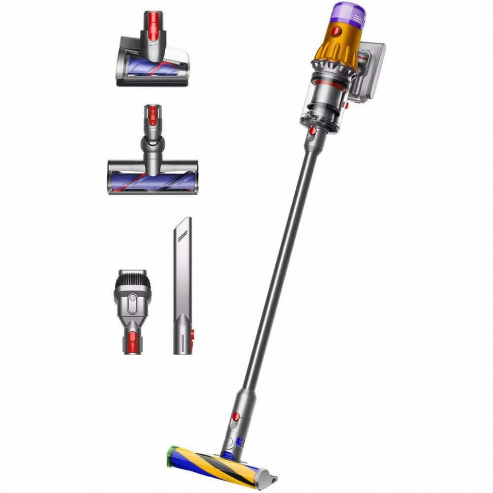Вертикальный беспроводной пылесос Dyson V12 Detect Slim Absolute (SV46) Yellow/Nickel (EU)