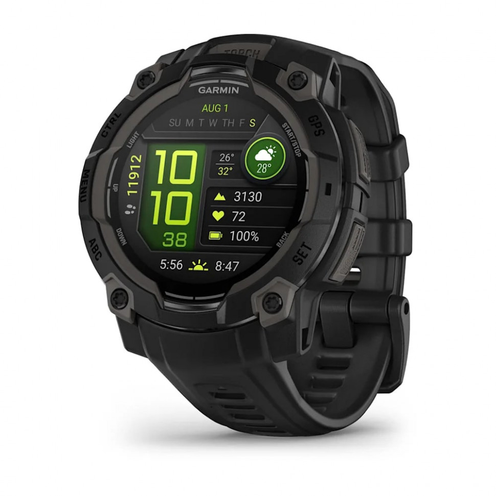 Умные часы Garmin Instinct 3 45mm AMOLED Black with Black Band (010-02936-00)
