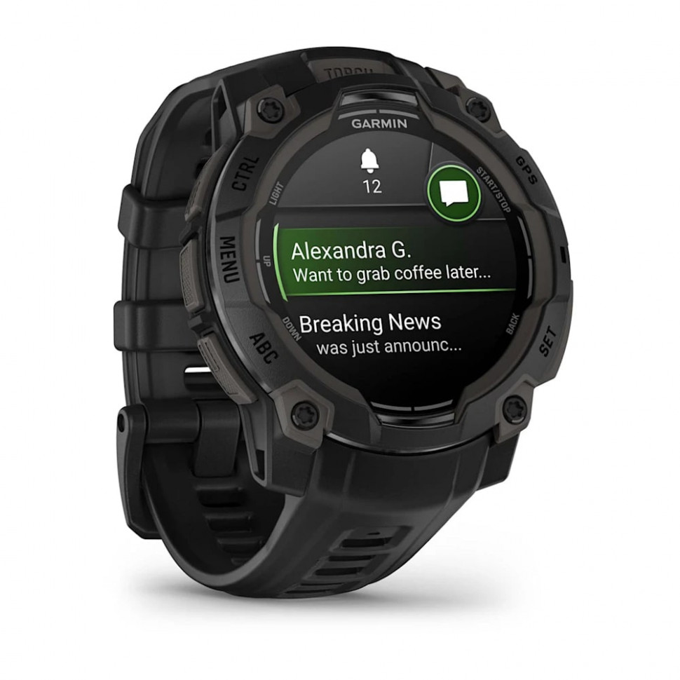 Умные часы Garmin Instinct 3 45mm AMOLED Black with Black Band (010-02936-00)