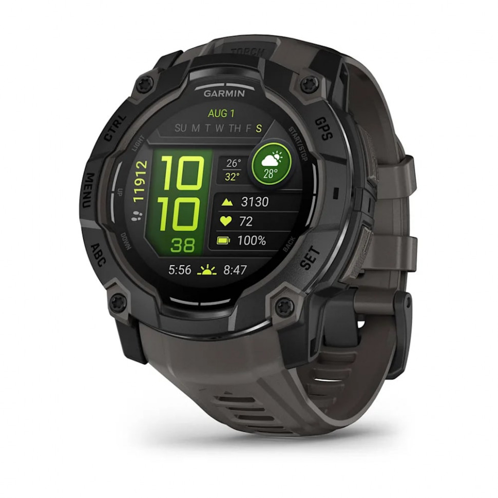 Умные часы Garmin Instinct 3 50mm AMOLED Black with Charcoal Band (010-03020-00)