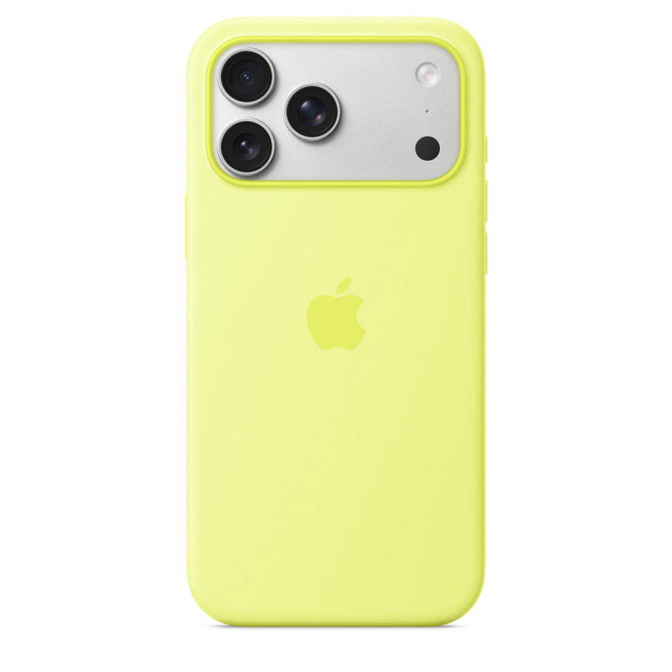 Чехол защитный Apple Silicone Case with MagSafe для iPhone 17 Pro Max Neon Yellow