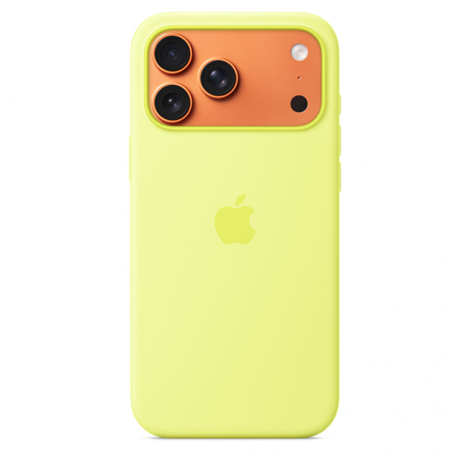 Чехол защитный Apple Silicone Case with MagSafe для iPhone 17 Pro Max Neon Yellow