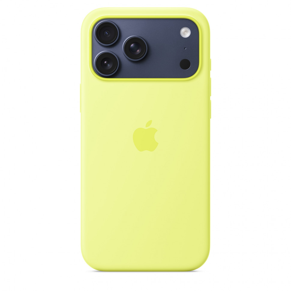 Чехол защитный Apple Silicone Case with MagSafe для iPhone 17 Pro Max Neon Yellow