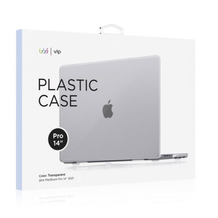 Чехол защитный VLP Plastic Case для MacBook Pro 14 (M1/M2/M3/M4) Прозрачный