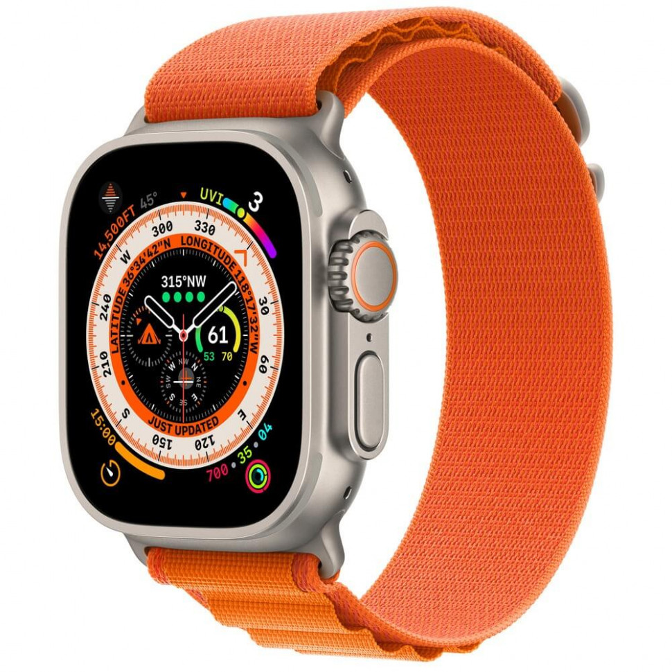 Умные часы Apple Watch Ultra 49mm Titanium Case Orange Alpine Loop (S)