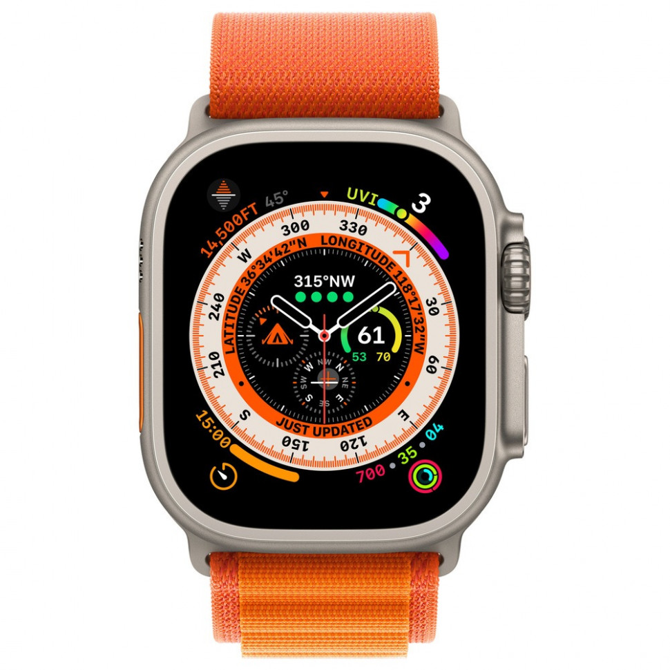Умные часы Apple Watch Ultra 49mm Titanium Case Orange Alpine Loop (S)