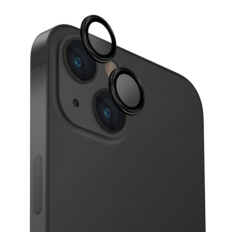 Защитное стекло на камеру HOCO V12 Plus для iPhone 15/15 Plus Черный