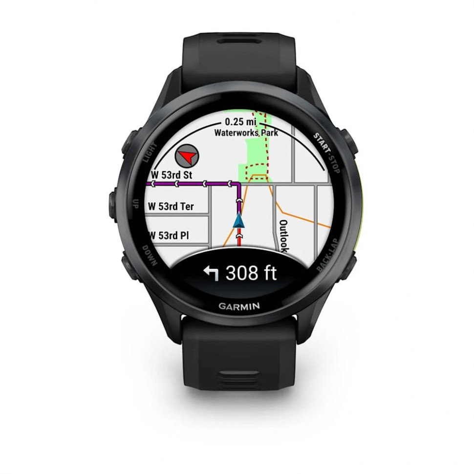 Умные часы Garmin Forerunner 970 Carbon Gray DLC Titanium with Black Case and Black/Translucent Whitestone Band (010-02969-00)