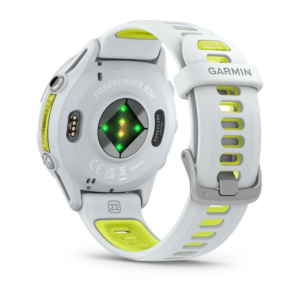 Умные часы Garmin Forerunner 970 Titanium with Whitestone Case and Whitestone/Translucent Amp Yellow Band (010-02969-01)