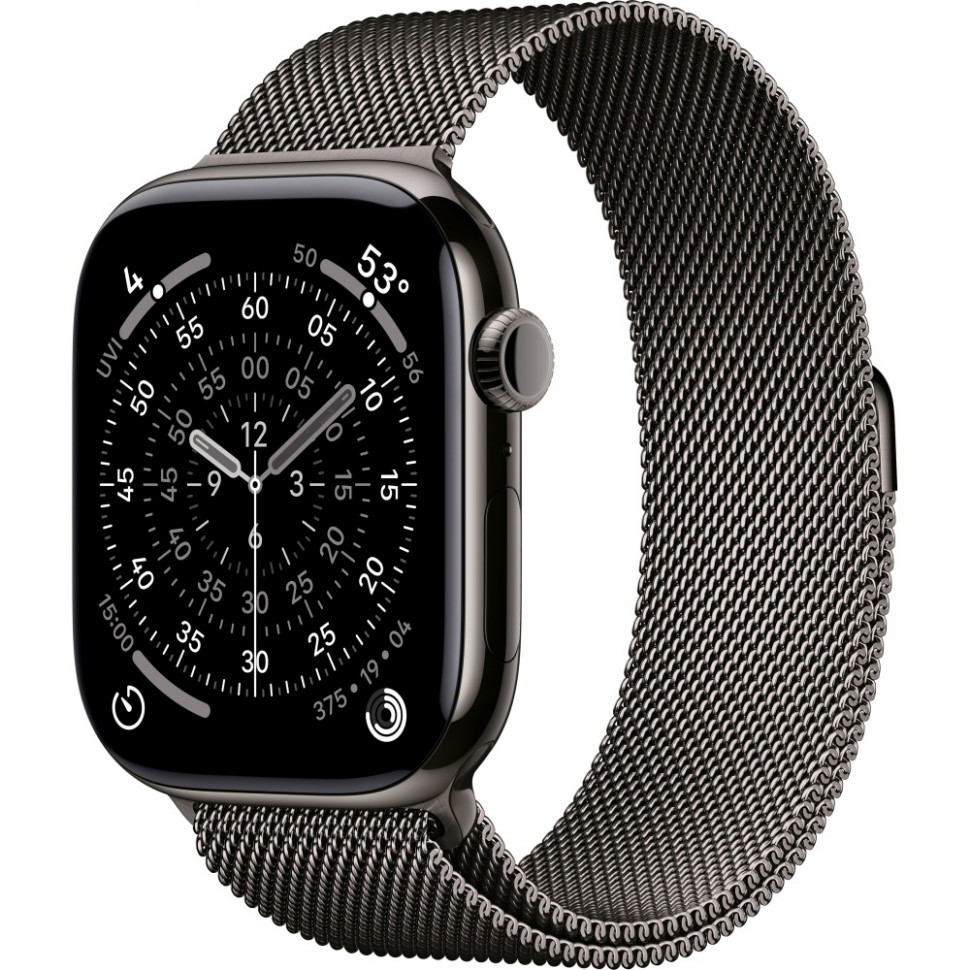 Умные часы Apple Watch Series 11 46mm Slate Titanium Case with Slate Milanese Loop (M/L)