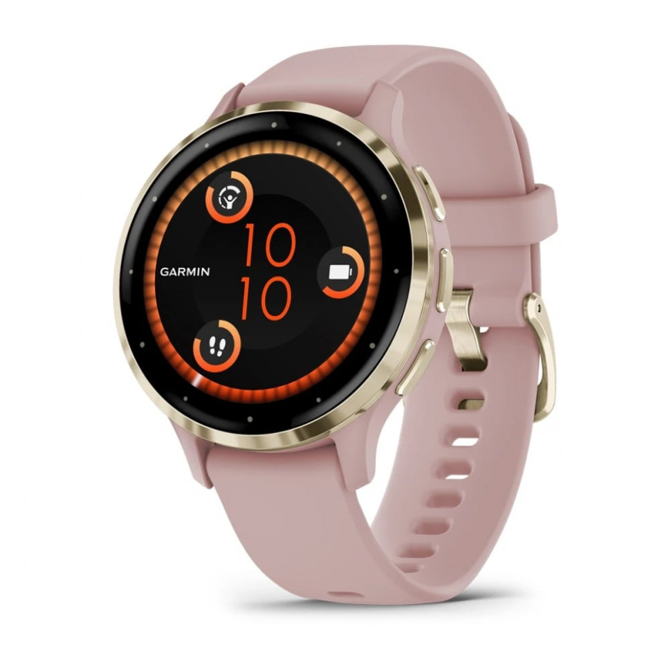 Умные часы Garmin Venu 3S 41mm Soft Gold Stainless Steel Bezel with Dust Rose Case and Silicone Band (010-02785-03)