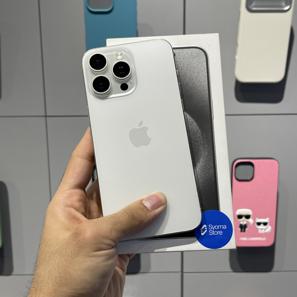 Смартфон Apple iPhone 15 Pro Max 256GB White Titanium DualSim (Б/У)