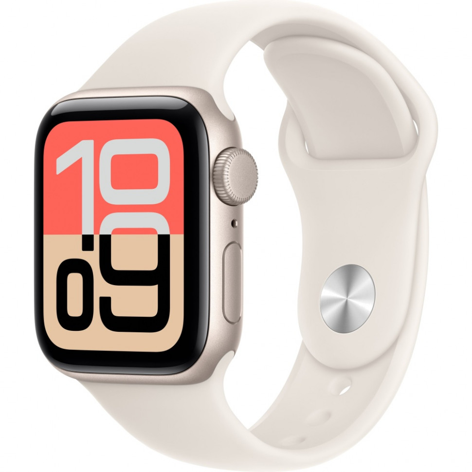 Умные часы Apple Watch SE 3 40mm Starlight Aluminum Case with Starlight Sport Band (S/M)