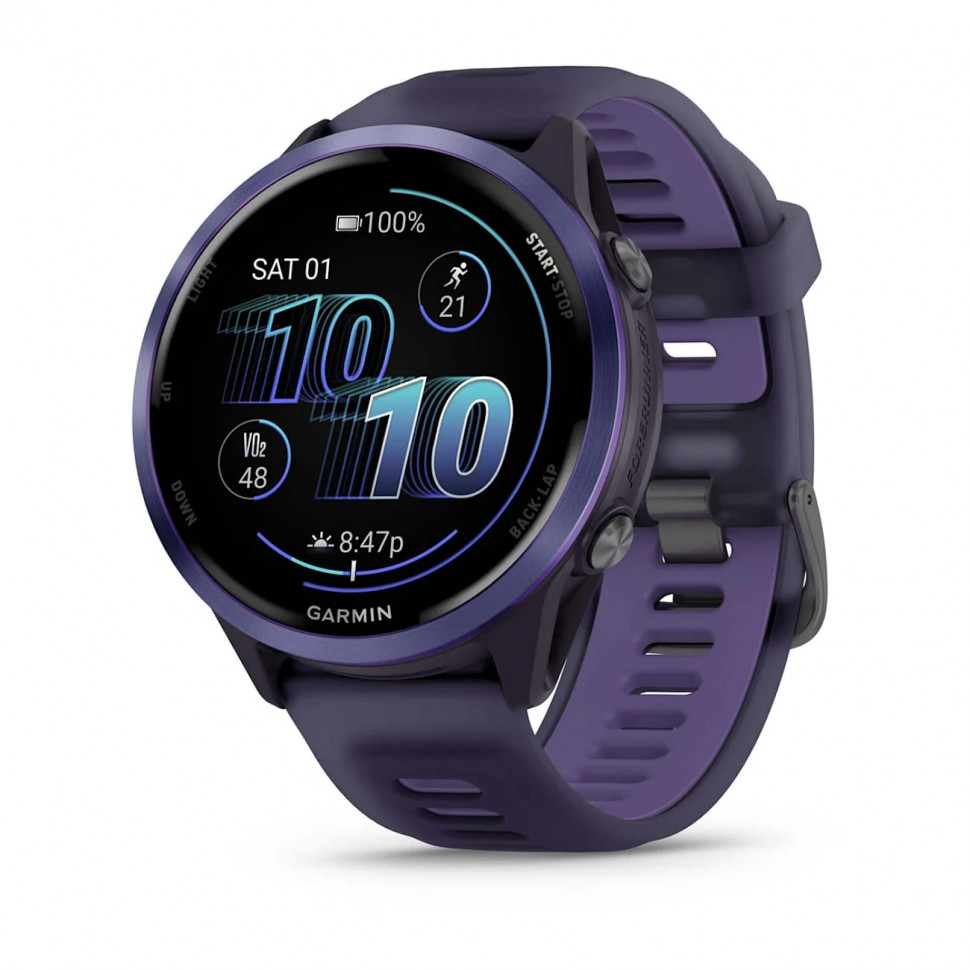 Умные часы Garmin Forerunner 570 47mm Indigo Aluminum with Translucent Imperial Purple/Indigo Band (010-02971-02)