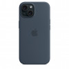 Чехол защитный Apple Silicone Case с MagSafe для iPhone 15 Plus Storm Blue