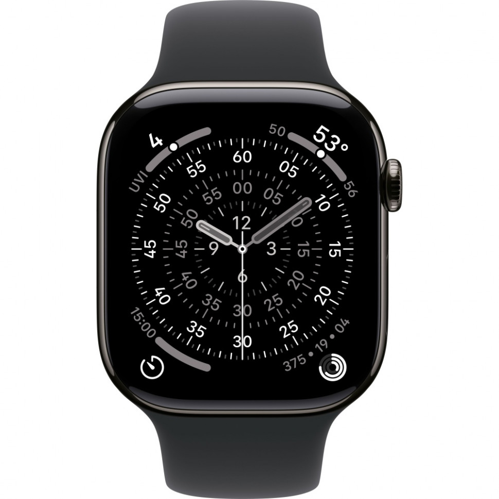 Умные часы Apple Watch Series 11 46mm Slate Titanium Case with Black Sport Band (M/L)