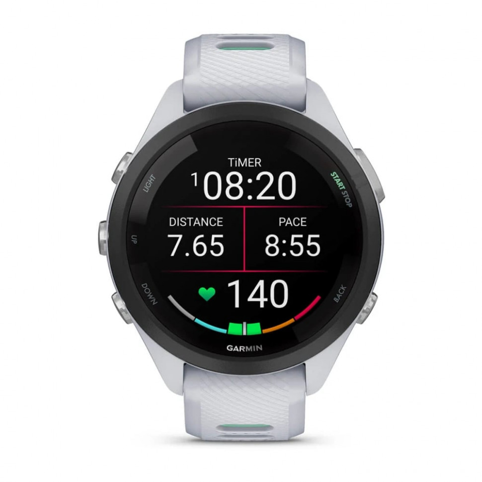 Умные часы Garmin Forerunner 265s 42mm Black Bezel with Whitestone Case and Whitestone/Neo Tropic Silicone Band (010-02810-04)