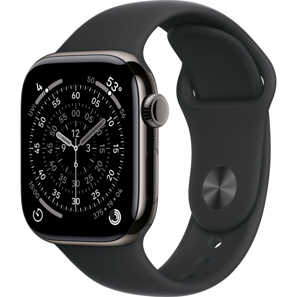 Умные часы Apple Watch Series 11 42mm Slate Titanium Case with Black Sport Band (M/L)