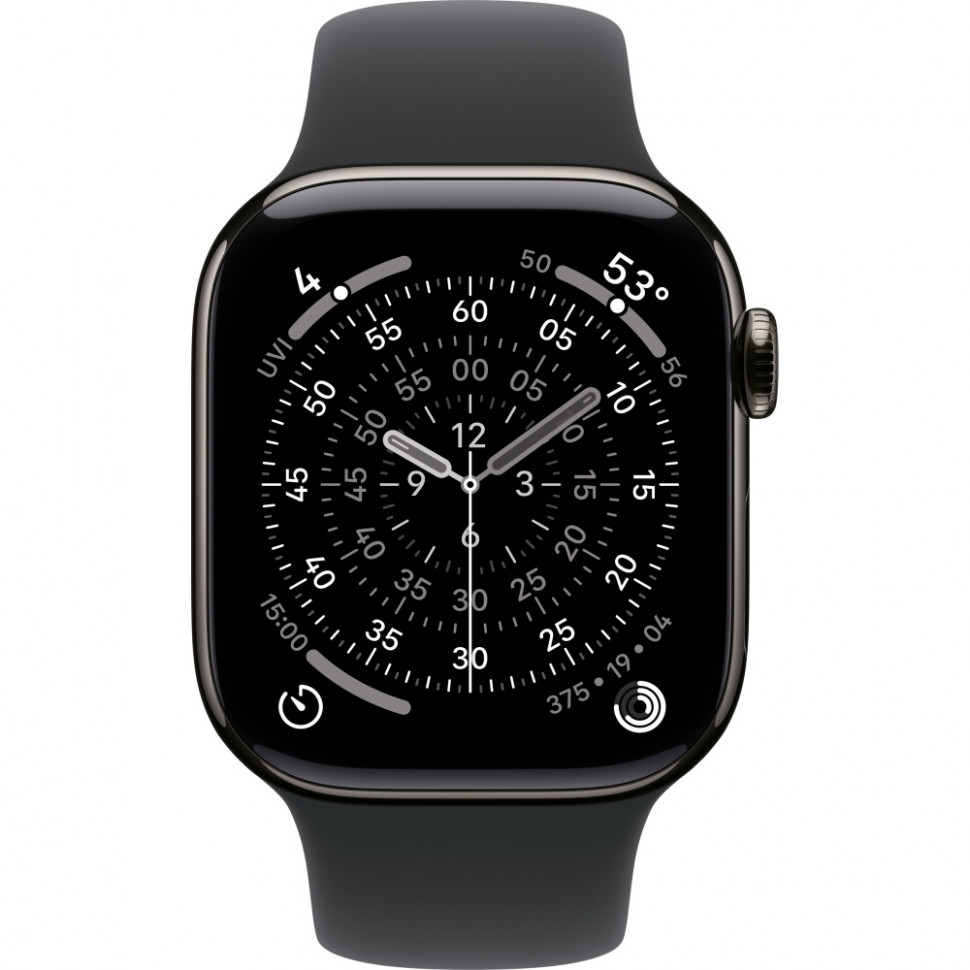 Умные часы Apple Watch Series 11 42mm Slate Titanium Case with Black Sport Band (M/L)