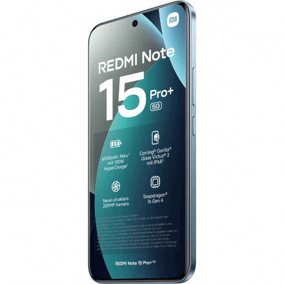 Смартфон Xiaomi Redmi Note 15 Pro+ 5G 12/512GB Голубой (Glacier Blue)