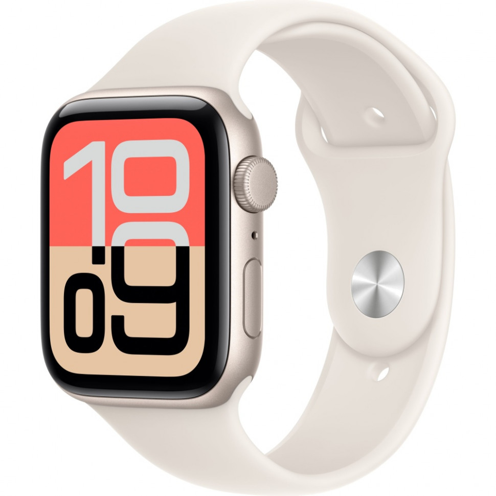 Умные часы Apple Watch SE 3 44mm Starlight Aluminum Case with Starlight Sport Band (M/L)