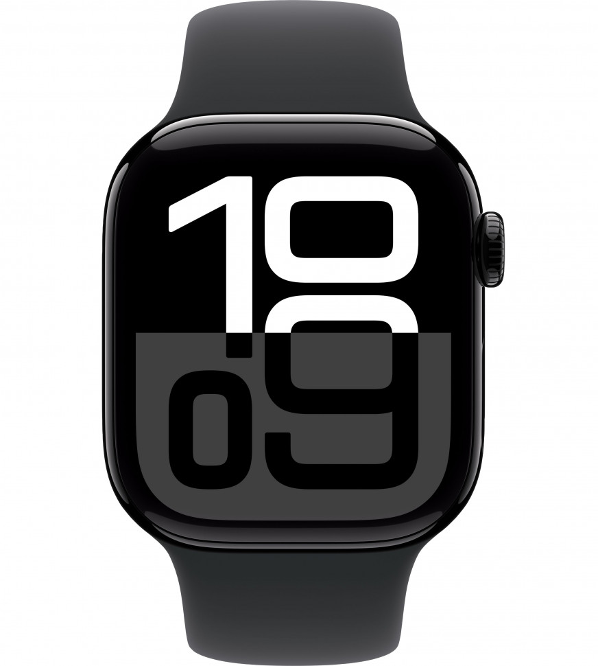 Умные часы Apple Watch Series 10 42mm Jet Black Aluminum Case with Black Sport Band (S/M)