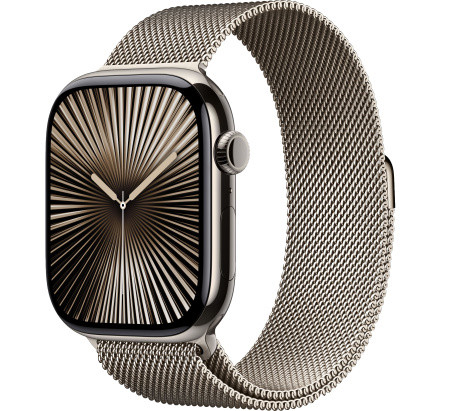 Умные часы Apple Watch Series 10 46mm Natural Titanium Case with Natural Milanese Loop (M/L)
