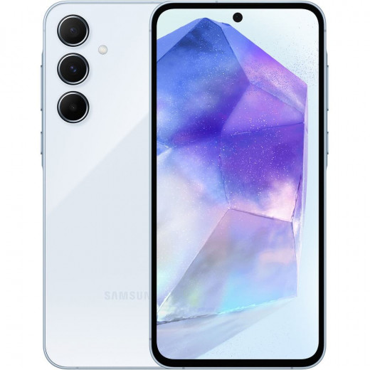 Смартфон Samsung Galaxy A55 5G 8/256GB Голубой (Awesome Iceblue) — 