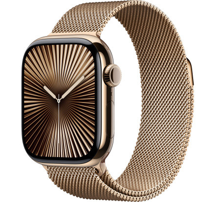 Умные часы Apple Watch Series 10 42mm Gold Titanium Case with Gold Milanese Loop