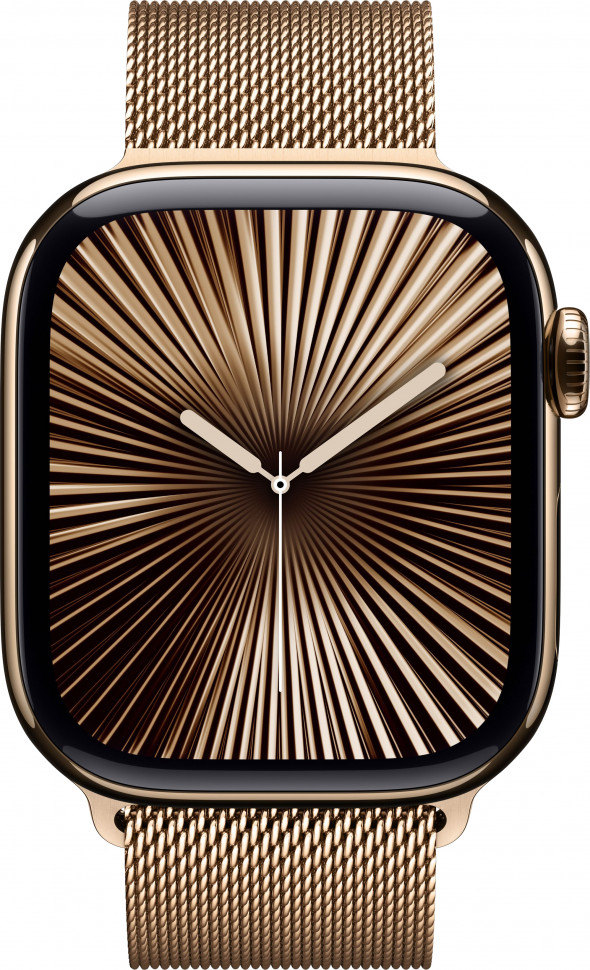 Умные часы Apple Watch Series 10 46mm Gold Titanium Case with Gold Milanese Loop (S/M)