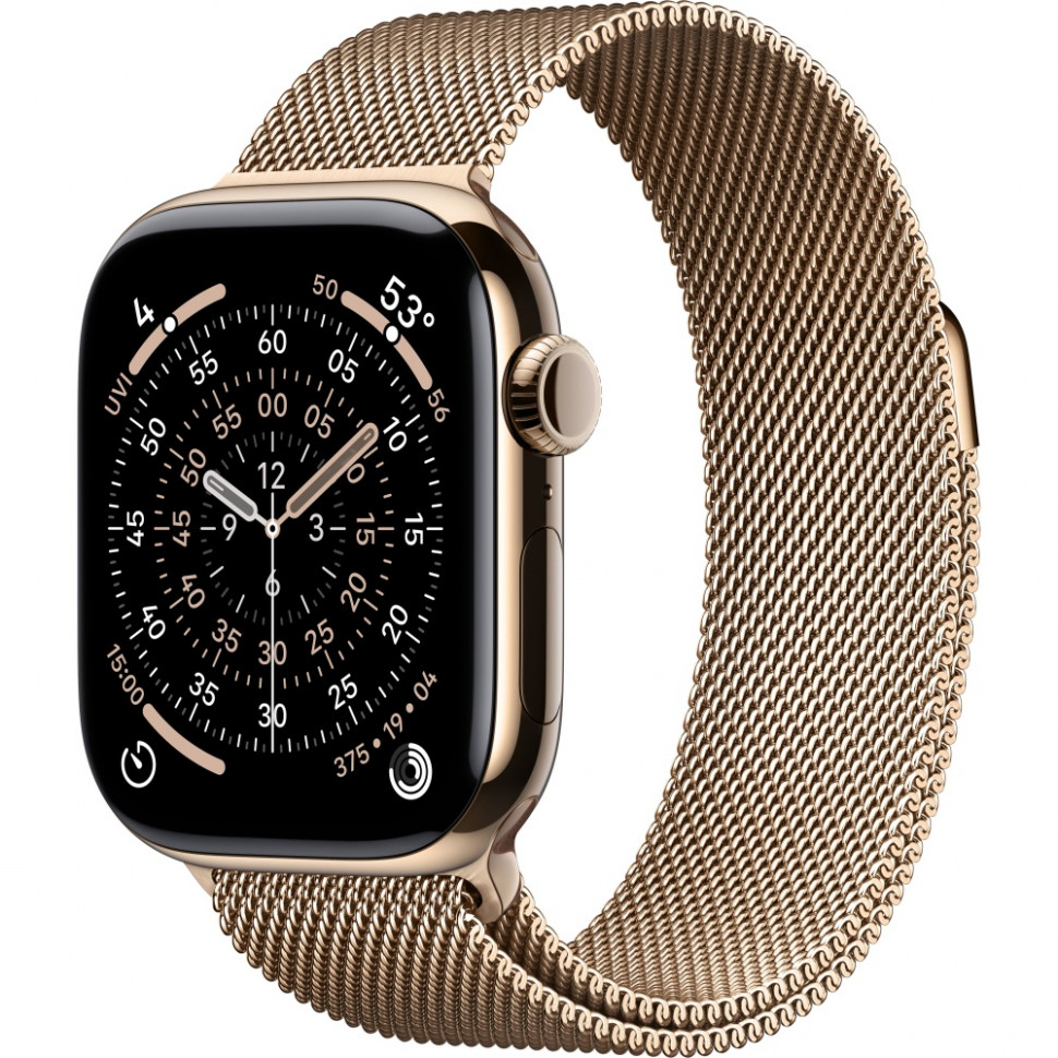 Умные часы Apple Watch Series 11 42mm Gold Titanium Case with Gold Milanese Loop