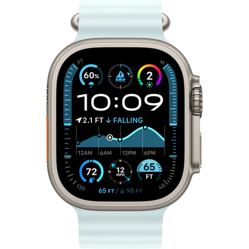 Умные часы Apple Watch Ultra 2 2024 49mm Natural Titanium Case with Ice Blue Ocean Band