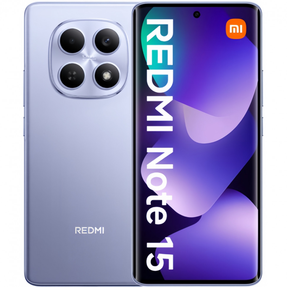 Смартфон Xiaomi Redmi Note 15 4G 8/256GB Фиолетовый (Mist Purple)