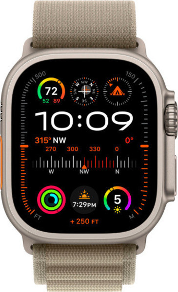 Умные часы Apple Watch Ultra 2 49mm Titanium Case with Olive Alpine Loop (S)
