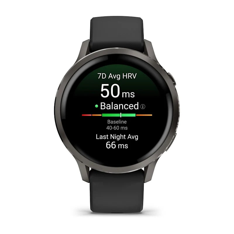 Умные часы Garmin Venu 4 41mm Slate with Black Silicone Band (010-03013-02)