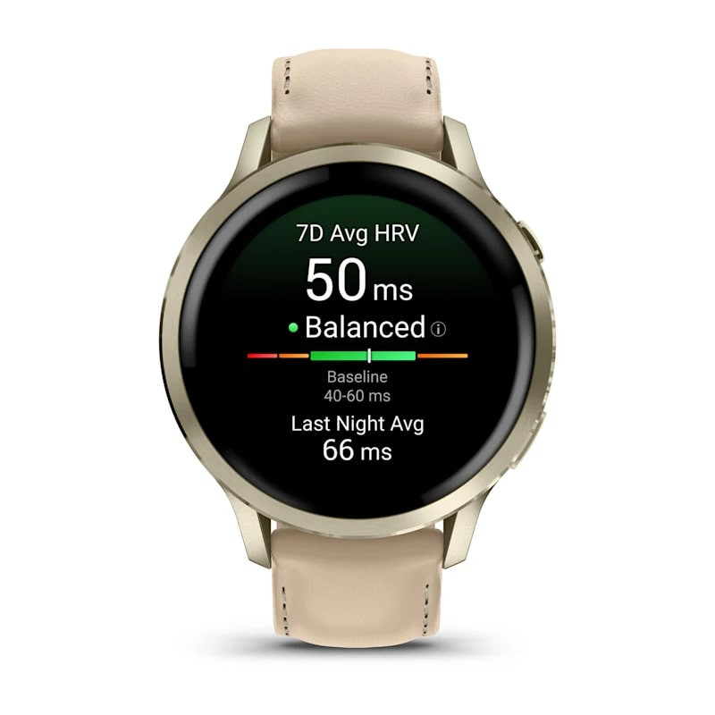 Умные часы Garmin Venu 4 41mm Lunar Gold with Bone Silicone Band and Light Sand Leather Band (010-03013-03)
