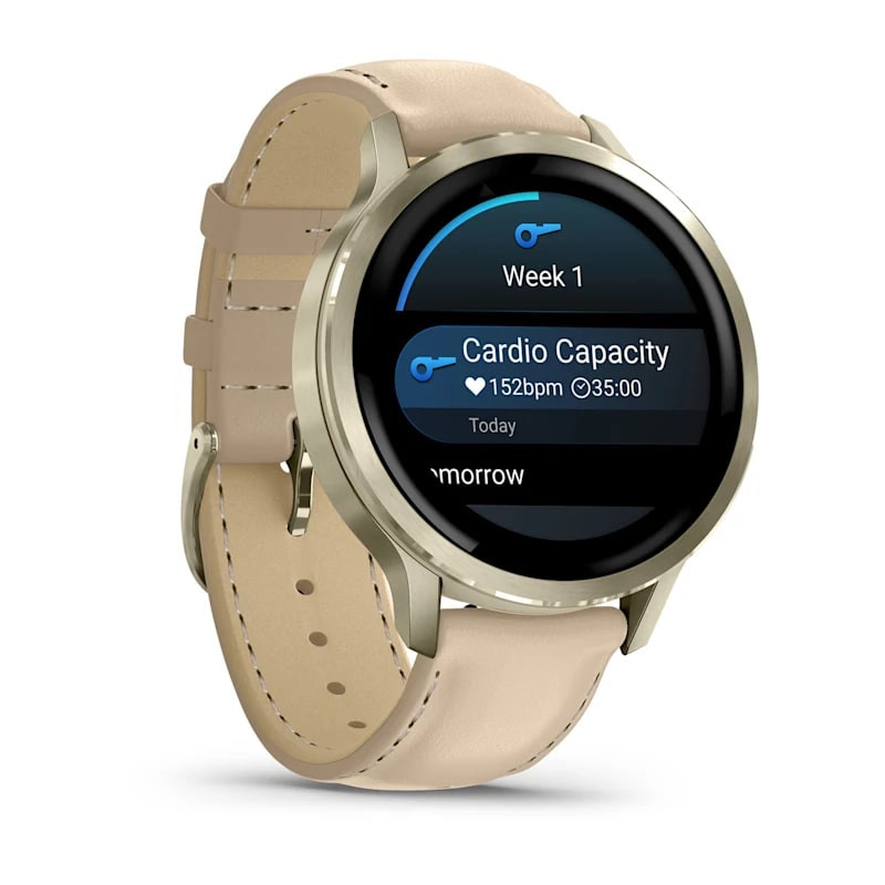 Умные часы Garmin Venu 4 41mm Lunar Gold with Bone Silicone Band and Light Sand Leather Band (010-03013-03)