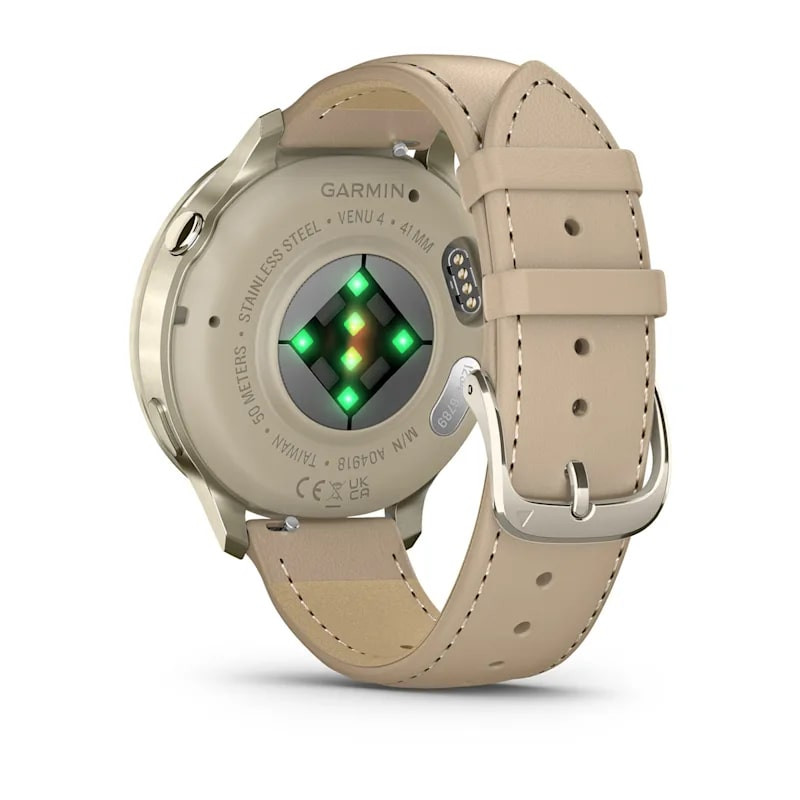 Умные часы Garmin Venu 4 41mm Lunar Gold with Bone Silicone Band and Light Sand Leather Band (010-03013-03)