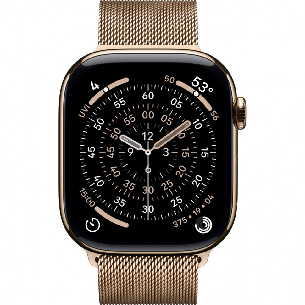 Умные часы Apple Watch Series 11 46mm Gold Titanium Case with Gold Milanese Loop (S/M)